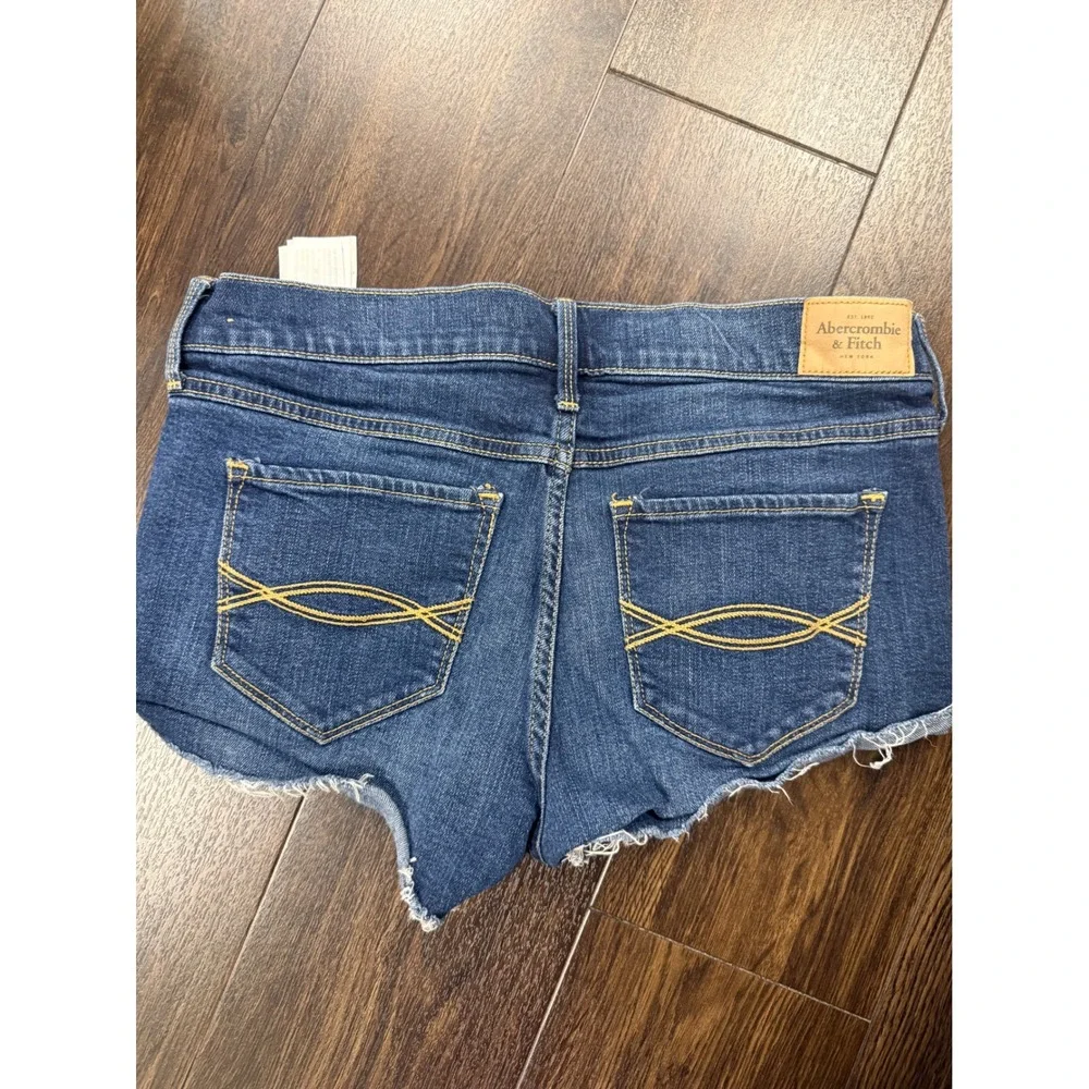 Abercrombie & Fitch Distressed mini Denim Shorts